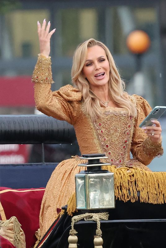 AMANDA HOLDEN Dressed as a Princess Filming an Advert for a Mobile Phone Game in London 07/04/2023