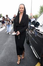 AMBER VALLETTA Leaves Alaia Show at Haute Couture Week in Paris 07/02/2023