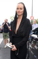 AMBER VALLETTA Leaves Alaia Show at Haute Couture Week in Paris 07/02/2023
