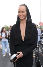 AMBER VALLETTA Leaves Alaia Show at Haute Couture Week in Paris 07/02/2023