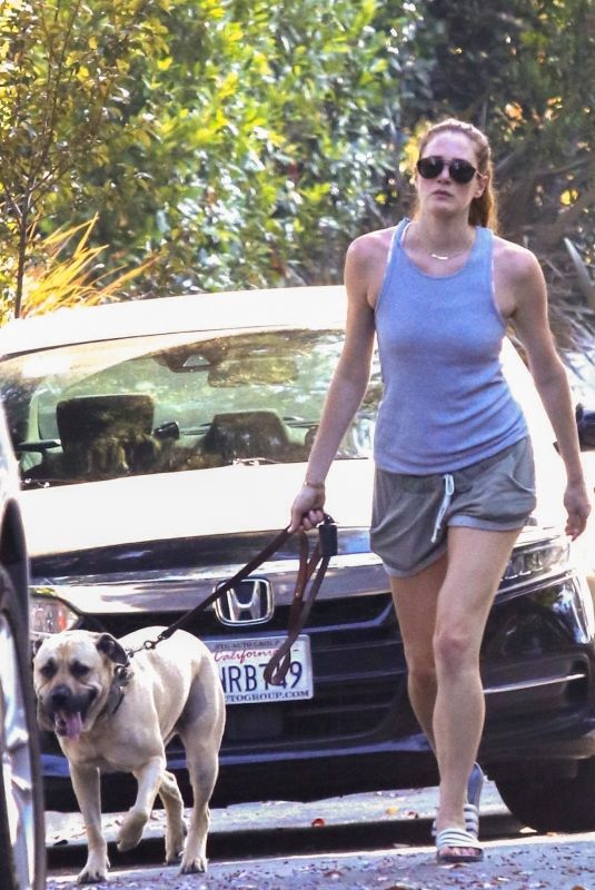 ANNA OSCEOLA Out with Her Dog in Los Feliz 07/28/2023
