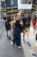 ANNASOPHIA ROBB at SAG-AFTRA Picket Line at Netflix Offices in New York 07/20/2023