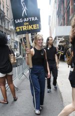 ANNASOPHIA ROBB at SAG-AFTRA Picket Line at Netflix Offices in New York 07/20/2023