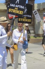ANNETTE BENING Supporting SAG Strike at Paramount in Hollywood 07/21/2023