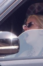 ASHLEY BENSON and Brandon Davis Out Driving in Los Feliz 07/02/2023