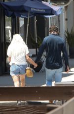 ASHLEY BENSON and Brandon Davis Out for Lunch in Beverly Hills 07/24/2023