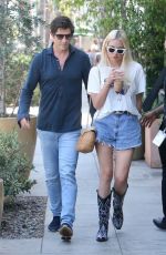 ASHLEY BENSON and Brandon Davis Out for Lunch in Beverly Hills 07/24/2023