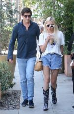 ASHLEY BENSON and Brandon Davis Out for Lunch in Beverly Hills 07/24/2023