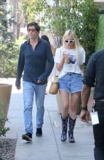 ASHLEY BENSON and Brandon Davis Out for Lunch in Beverly Hills 07/24/2023