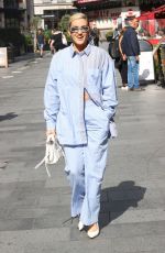 ASHLEY ROBERTS Arrives at Heart Radio in London 07/25/2023