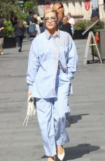 ASHLEY ROBERTS Arrives at Heart Radio in London 07/25/2023