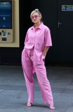 ASHLEY ROBERTS Leaves Globe Radio Studios at Leicester Square in London 07/21/2023