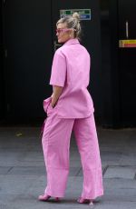 ASHLEY ROBERTS Leaves Globe Radio Studios at Leicester Square in London 07/21/2023