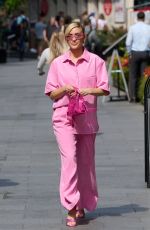 ASHLEY ROBERTS Leaves Globe Radio Studios at Leicester Square in London 07/21/2023