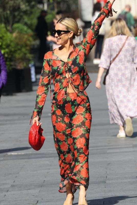 ASHLEY ROBERTS Leaves Heart Breakfast in London 07/26/2023