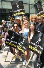 BAILEE MADISON, CHANDLER KINNEY and MALIA PYLES at Sag-aftra Actors Union Strike in New York 06/17/2023