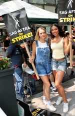 BAILEE MADISON, CHANDLER KINNEY and MALIA PYLES at Sag-aftra Actors Union Strike in New York 06/17/2023