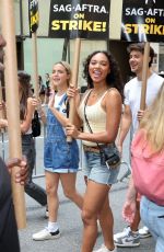BAILEE MADISON, CHANDLER KINNEY and MALIA PYLES at Sag-aftra Actors Union Strike in New York 06/17/2023