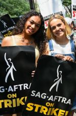 BAILEE MADISON, CHANDLER KINNEY and MALIA PYLES at Sag-aftra Actors Union Strike in New York 06/17/2023