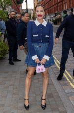 BEL POWLEY Arrives at British Vogue x Self-portrait Summer Party in London 07/13/2023