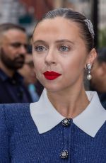 BEL POWLEY Arrives at British Vogue x Self-portrait Summer Party in London 07/13/2023