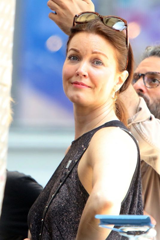 BELLAMY YOUNG at Rock the City for a Fair Contract Rally at Times Square in New York 07/25/2023