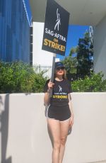 BLANCA BLANCO Supporting SAG Strike at Netflix in Hollywood 07/18/2023