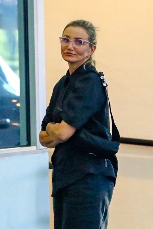 CAMERON DIAZ at a Valet Parking Area in Beverly Hills 07/25/2023