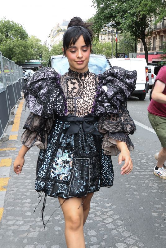 CAMILA CABELLO Arrives at Viktor & Rolf Haute Couture Spring/Summer 23/24 Show at Paris Fashion Week 07/05/2023