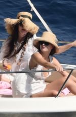 CAMILA MORRONE on a Boat with Her Mother LUCILA SOLA at Amalfi Coast 07/20/2023