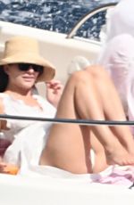 CAMILA MORRONE on a Boat with Her Mother LUCILA SOLA at Amalfi Coast 07/20/2023