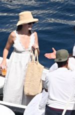 CAMILA MORRONE on a Boat with Her Mother LUCILA SOLA at Amalfi Coast 07/20/2023
