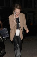 CARA DELEVINGNE and MINKE Arrives at Twenty Two Hotel in London 07/10/2023