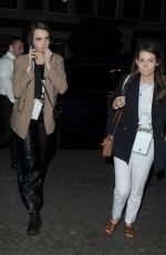 CARA DELEVINGNE and MINKE Arrives at Twenty Two Hotel in London 07/10/2023