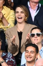 CARA DELEVINGNE and MINKE at Wimbledon Tennis Championships in London 07/10/2023