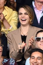 CARA DELEVINGNE and MINKE at Wimbledon Tennis Championships in London 07/10/2023