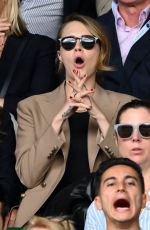 CARA DELEVINGNE and MINKE at Wimbledon Tennis Championships in London 07/10/2023