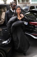 CARDI B Arrives at Her Hotel in Paris 07/05/2023