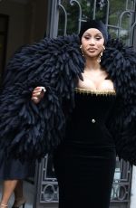 CARDI B Arrives at Schiaparelli Fashion Show in Paris 07/03/2023