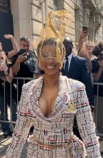 CARDI B Leaves Thom Browne Fashion Show in Paris 07/03/2023