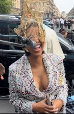 CARDI B Leaves Thom Browne Fashion Show in Paris 07/03/2023