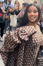 CARDI B Leaves Valentino Store in Paris 07/04/2023