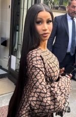 CARDI B Leaves Valentino Store in Paris 07/04/2023