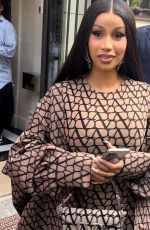 CARDI B Leaves Valentino Store in Paris 07/04/2023