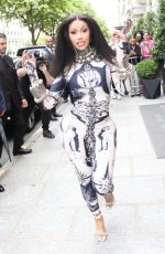 CARDI B Out at Paris Fashion Week 07/05/2023