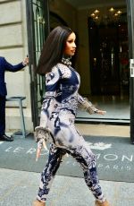 CARDI B Out at Paris Fashion Week 07/05/2023