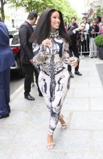 CARDI B Out at Paris Fashion Week 07/05/2023