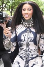 CARDI B Out at Paris Fashion Week 07/05/2023