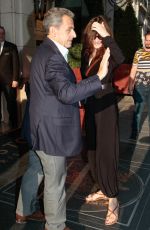 CARLA BRUNI Arrives at Bristol Hotel in Paris 07/06/2023