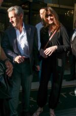 CARLA BRUNI Arrives at Bristol Hotel in Paris 07/06/2023